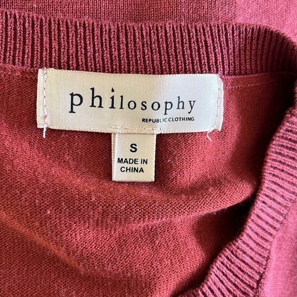 Philosphy Red Sweater with Gold Button Detail - Picture 7 of 10